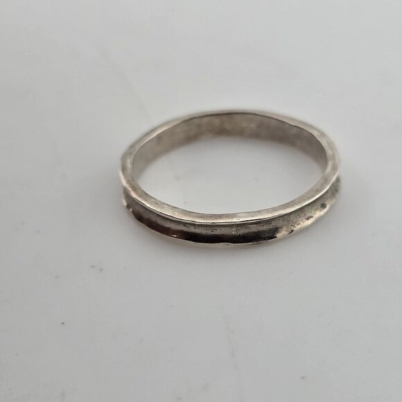 SILPADA RING STERLING 925 HAMMERED STACKABLE CONCAVE SIZE 7 - Picture 12 of 13